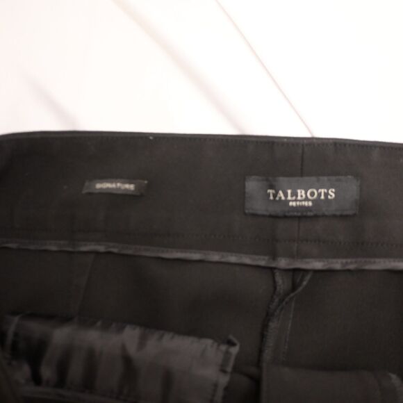Talbots Womens 14P 36x28 Petite Black Signature Dress Office Trousers Pants - Picture 3 of 7